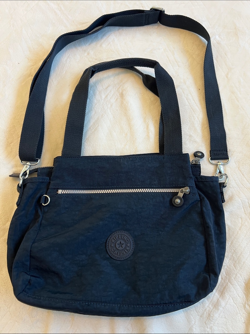 Kipling Navy Shoulder Bag with Crossbody Strap